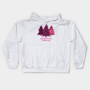 Breast Cancer Awareness Christmas Breast Cancer Gift Kids Hoodie